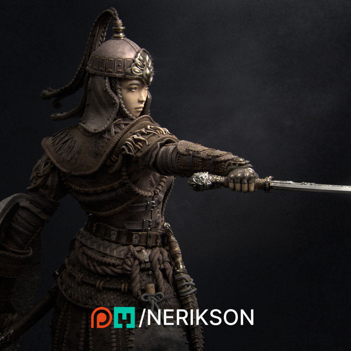 Thyra The Conqueror UNPAINTED : 8K Resin Art by Nerikson for RPG & Collectors