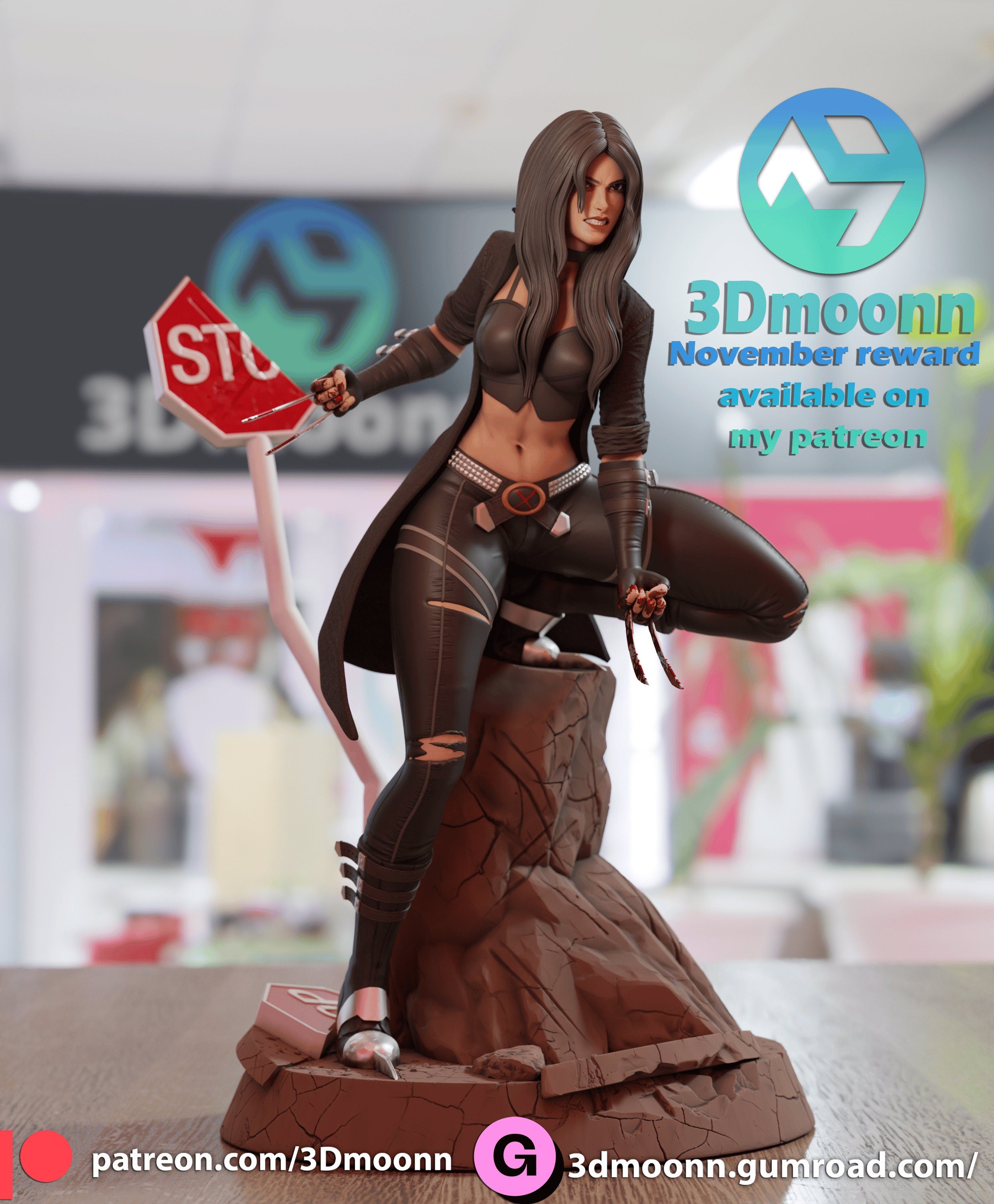 X-23 by 3Dmoonn - 1/6 Scale High-Quality 3D Printed Unpainted Figure with Custom Base - Rangrez Creations