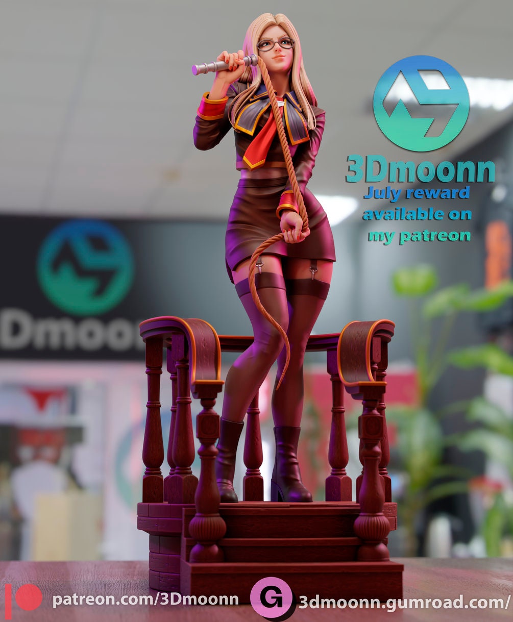 Quistis Trepe Figurine - 1/6th Scale Final Fantasy Figure, Unpainted 3D Printed Statue, DIY Assembly, Collector's Edition, Fan Art