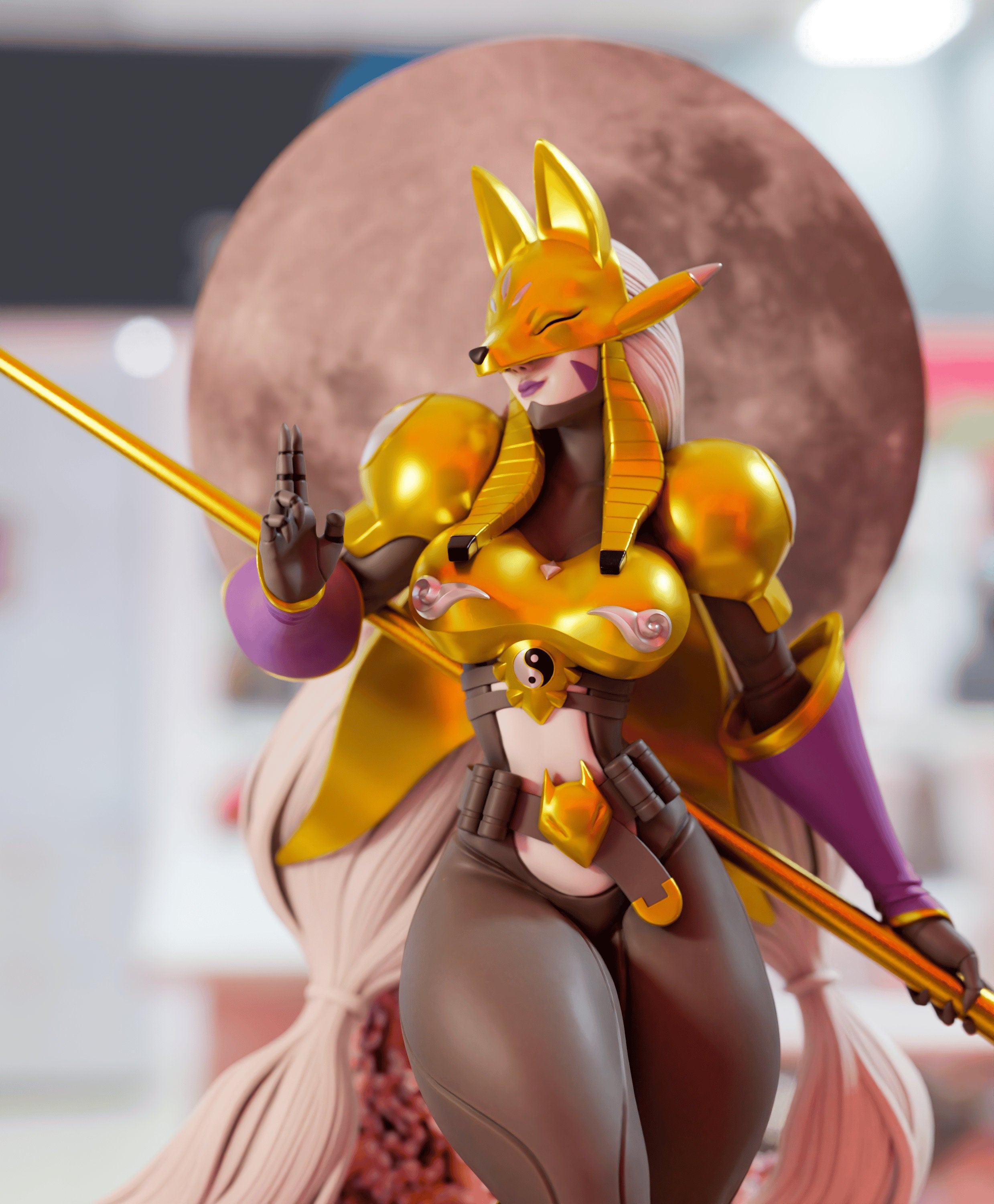 Sakuyamon - Digimon - 1/6 Scale High-Quality 3D Printed UNPAINTED Model with Custom Base - Rangrez Creations