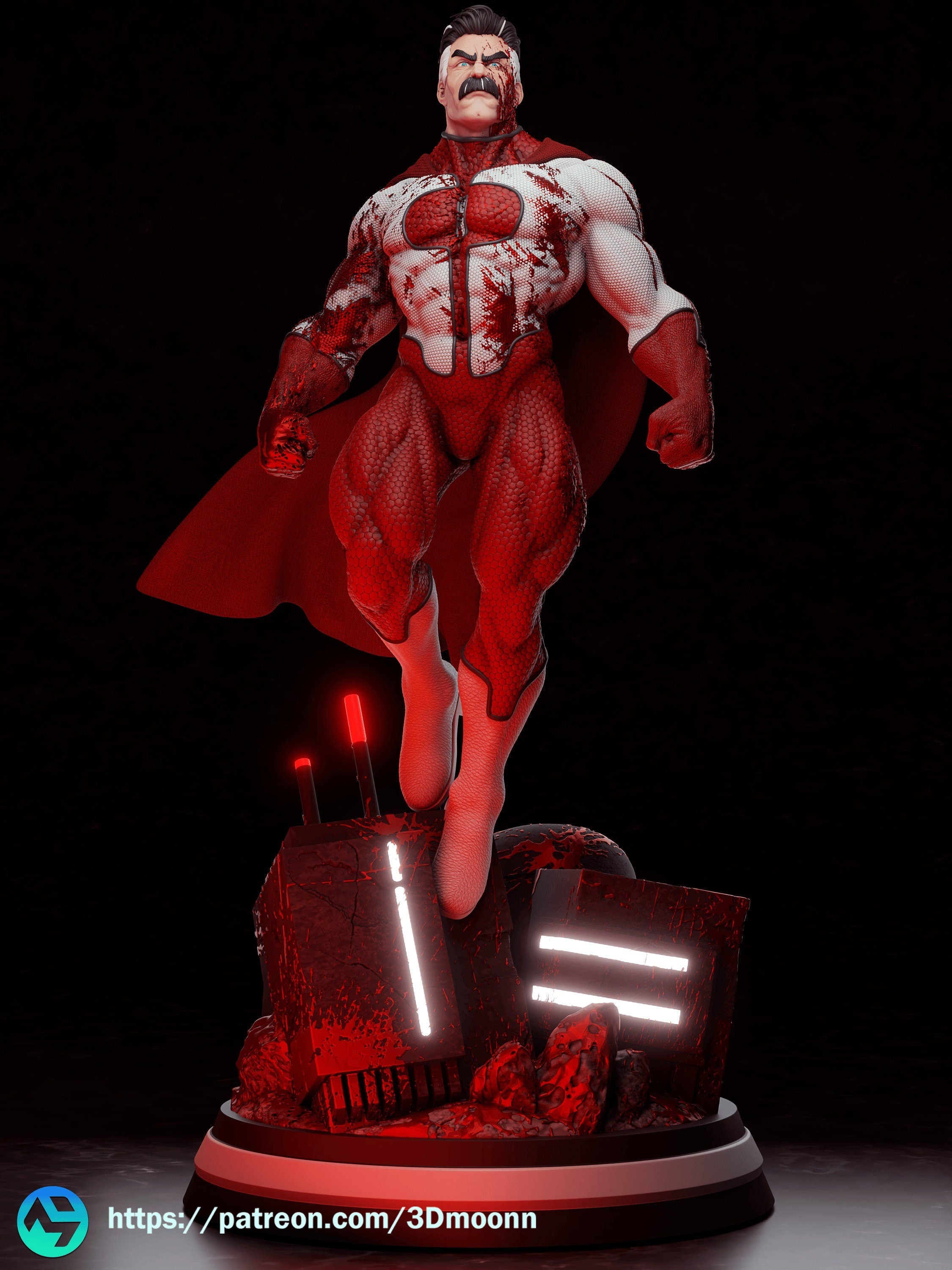 Omni-Man - Unyielding Viltrumite Warrior 3D Resin Model by 3Dmoonn - 1/6 Scale UNPAINTED Figure - Rangrez Creations