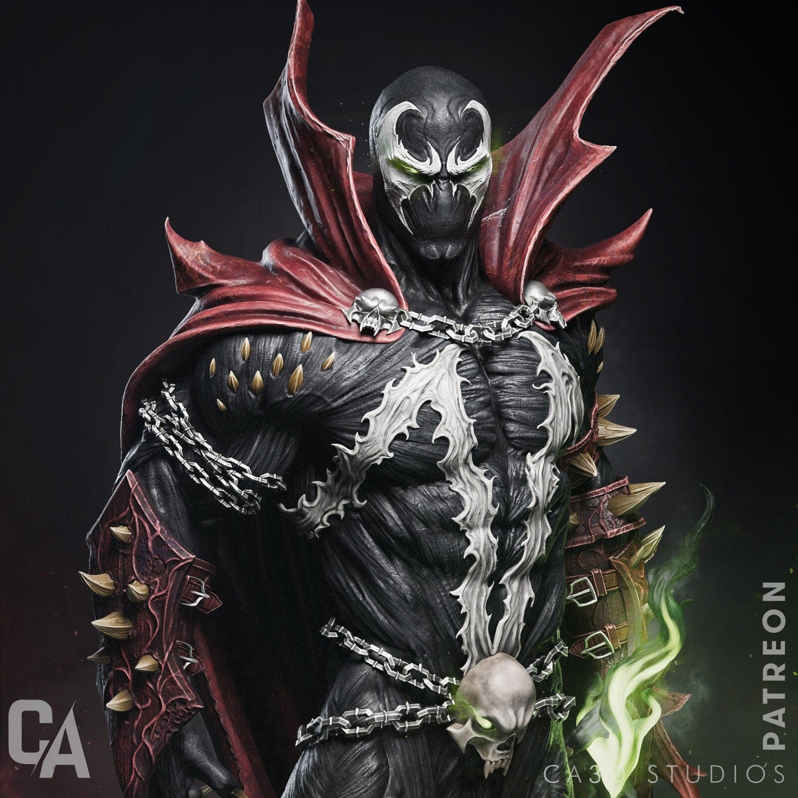 Spawn - Dark Vigilante Warrior Model Kit  Precision 1/12 Scale Unassembled Figure  Crafted by CA3D Studios