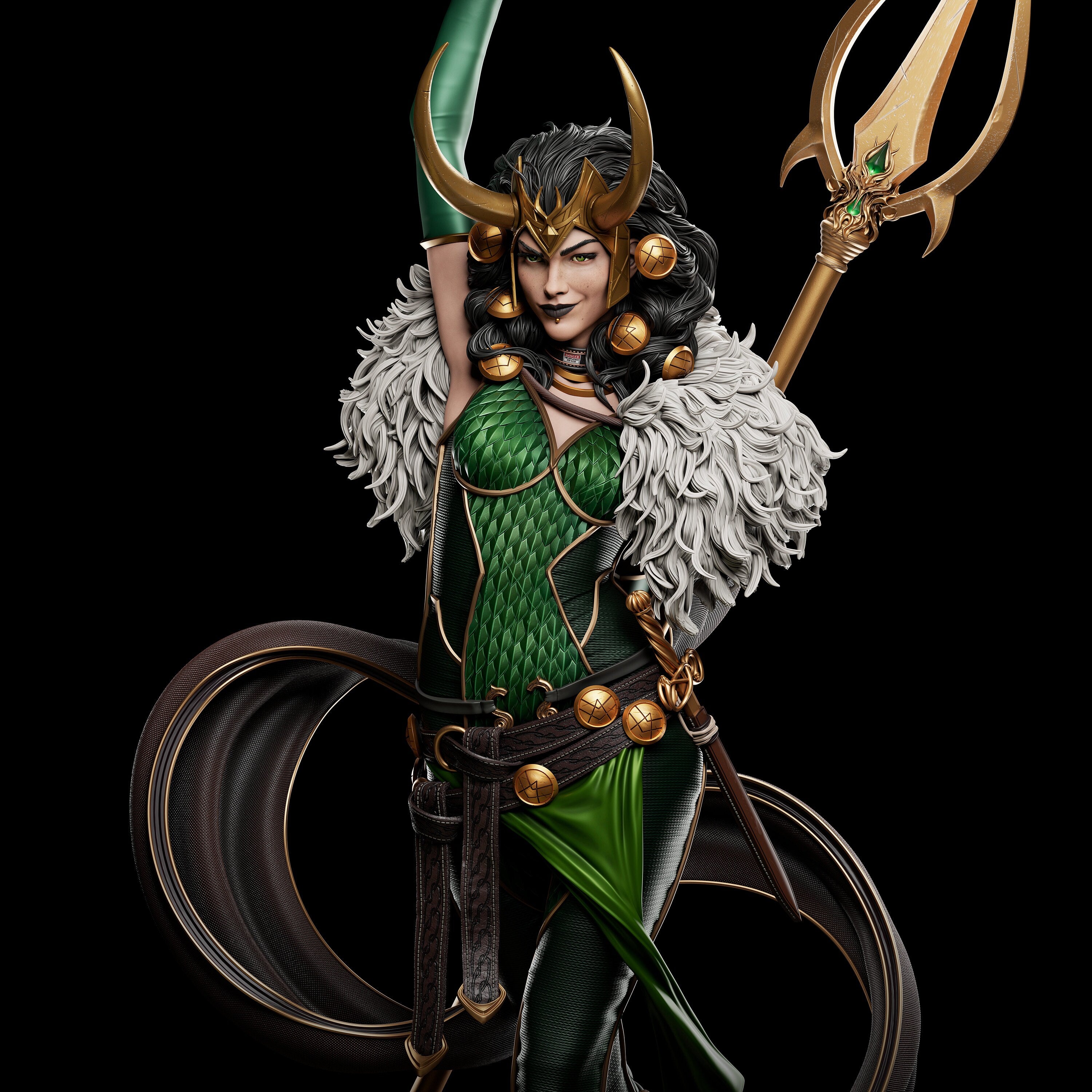 Lady Loki Model Kit  Divine Trickster Edition  Available in 1/12 and 1/9 Scales by CA3D Studios