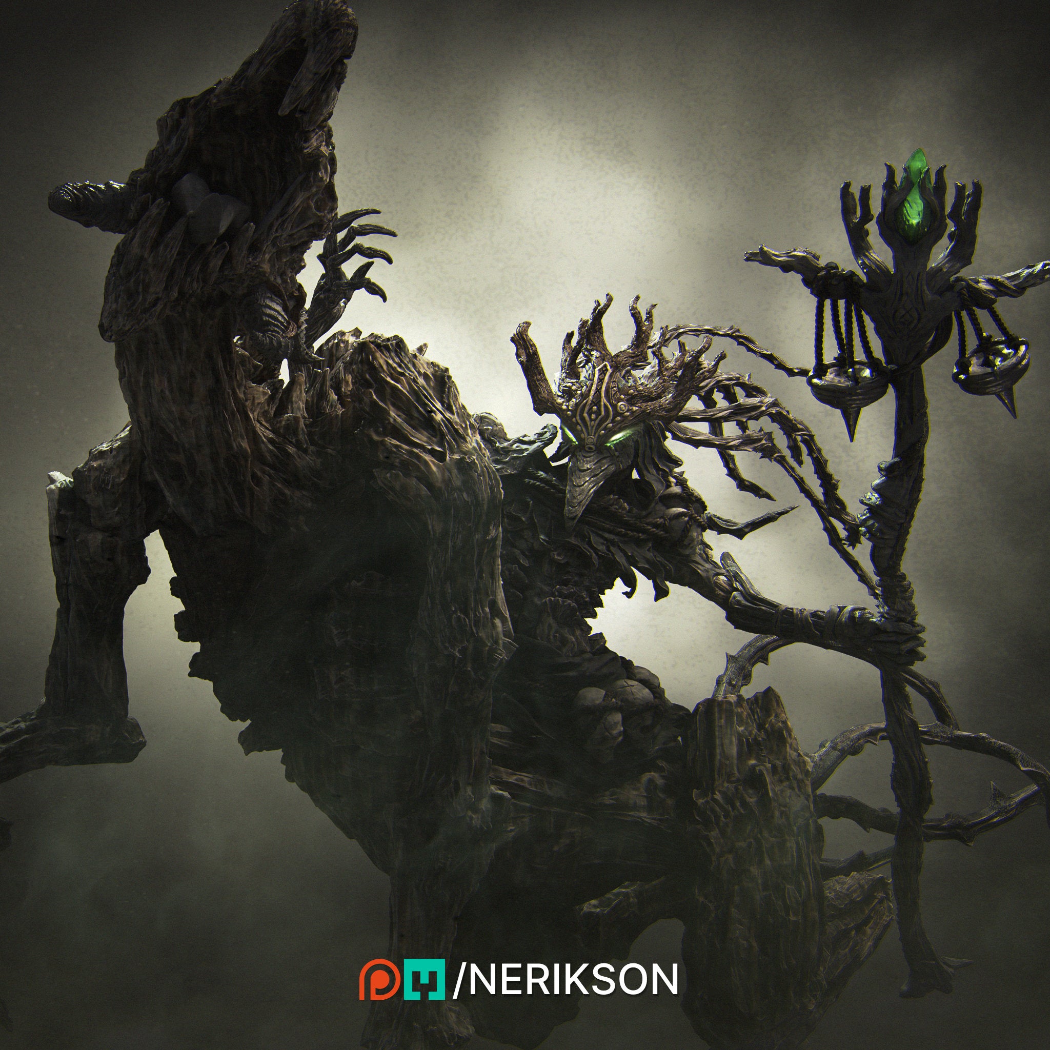 The Four Horsemen: Famine - An Enigmatic UNPAINTED 3D Resin Figure by Nerikson