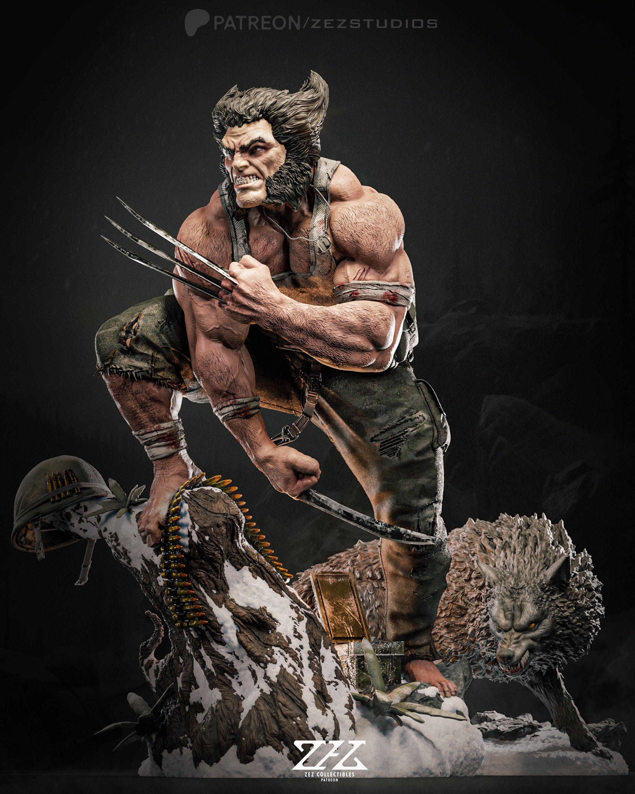 Wolver : The Feral Warrior - 1/6 Scale Model Kit by Zez Studios high Quality tough resin Model Kit - Rangrez Creations