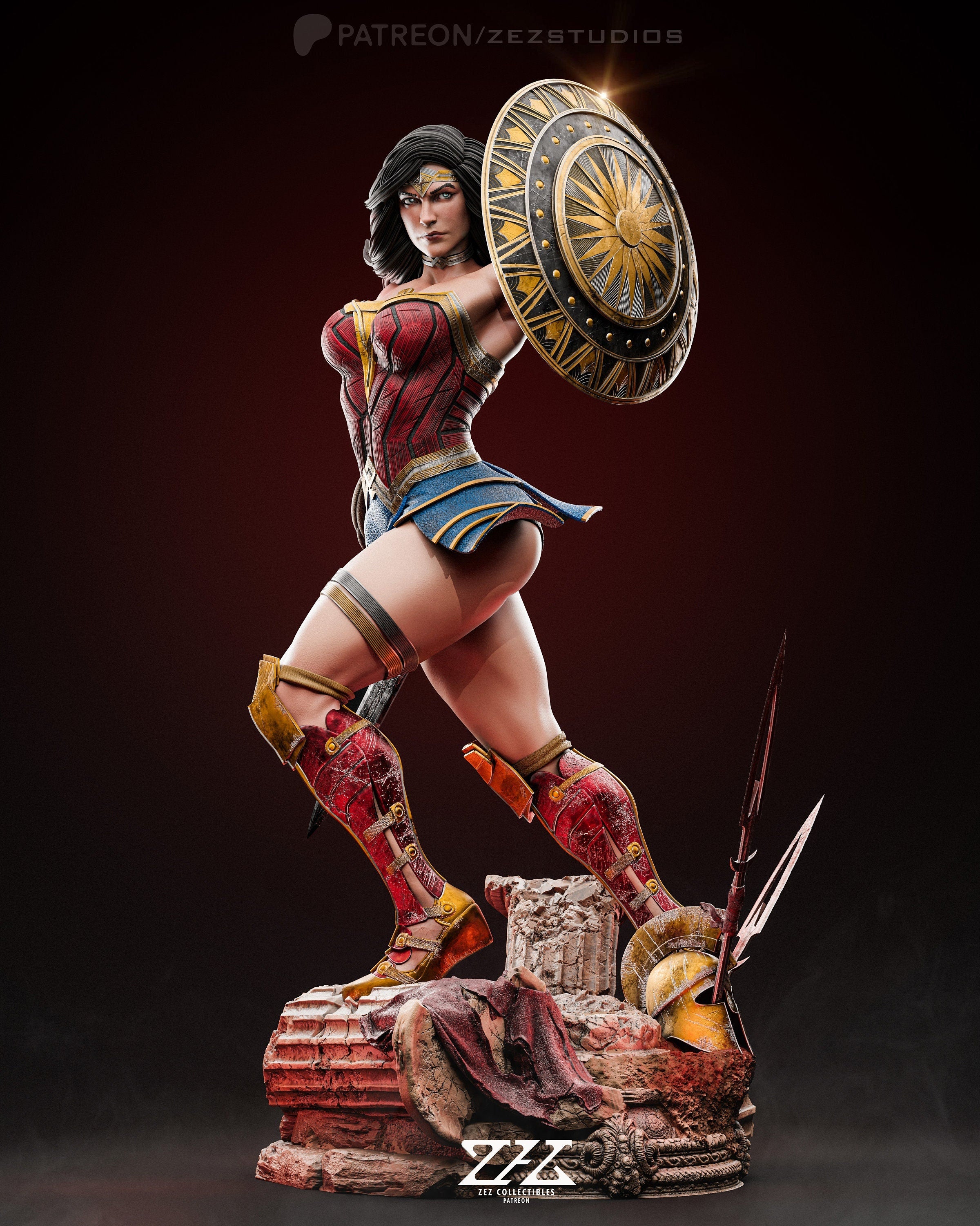 Wonder Warrior: The Amazonian Icon - 1/6 Scale High-Quality Tough Resin Model by Zez Studios