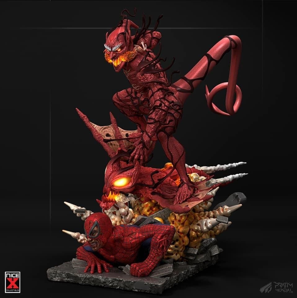 Red Goblin - Fiery Nemesis Diorama 1/6th Scale by Nice X Collectibles - Dynamic Superhero Scene - Tough Resin High quality model