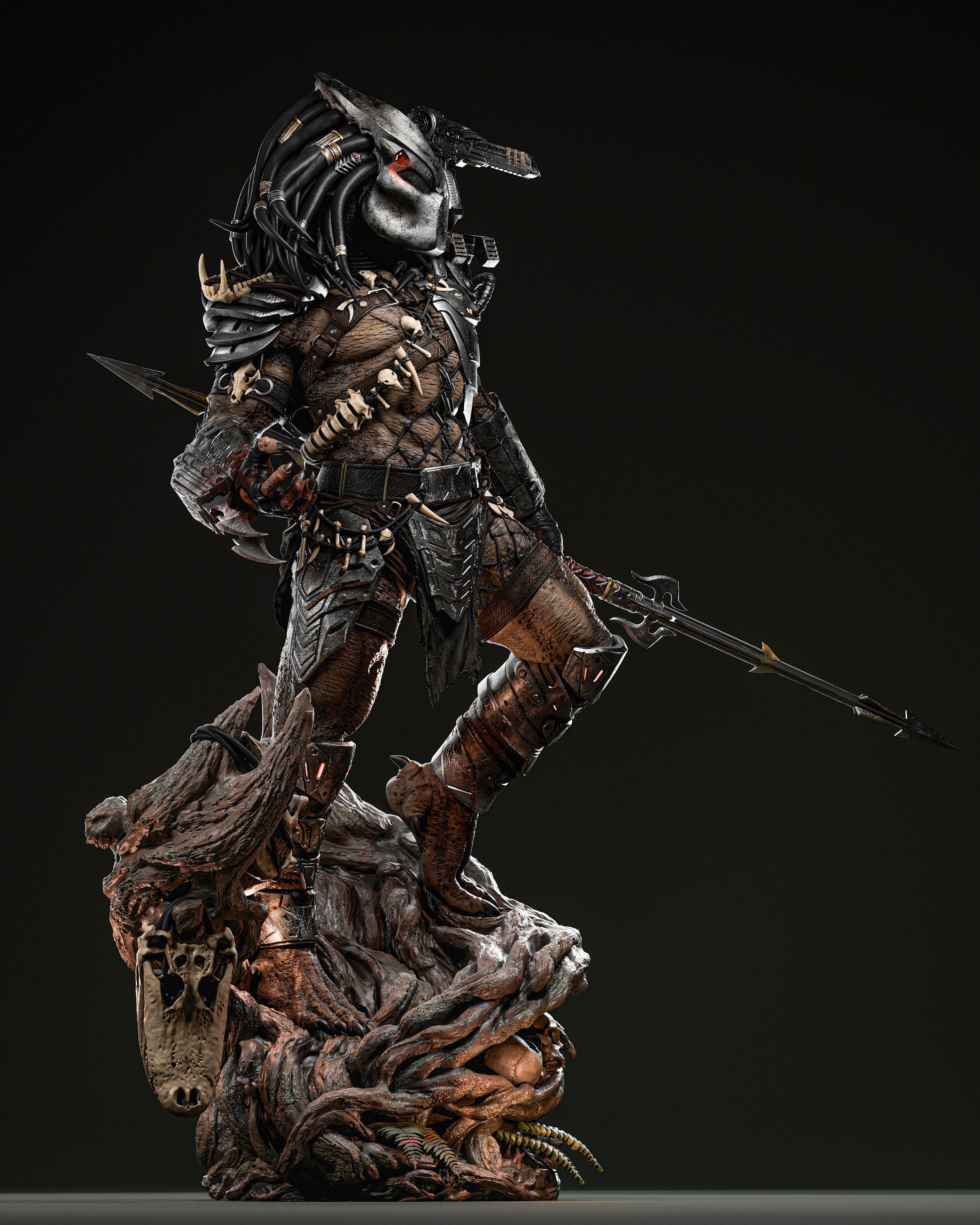 Predator - Alien Hunter - Stealthy Trophy Collector - Tough Resin 1/6 Scale and Bust 3D Resin Model by Zez Studios - RangrezModels