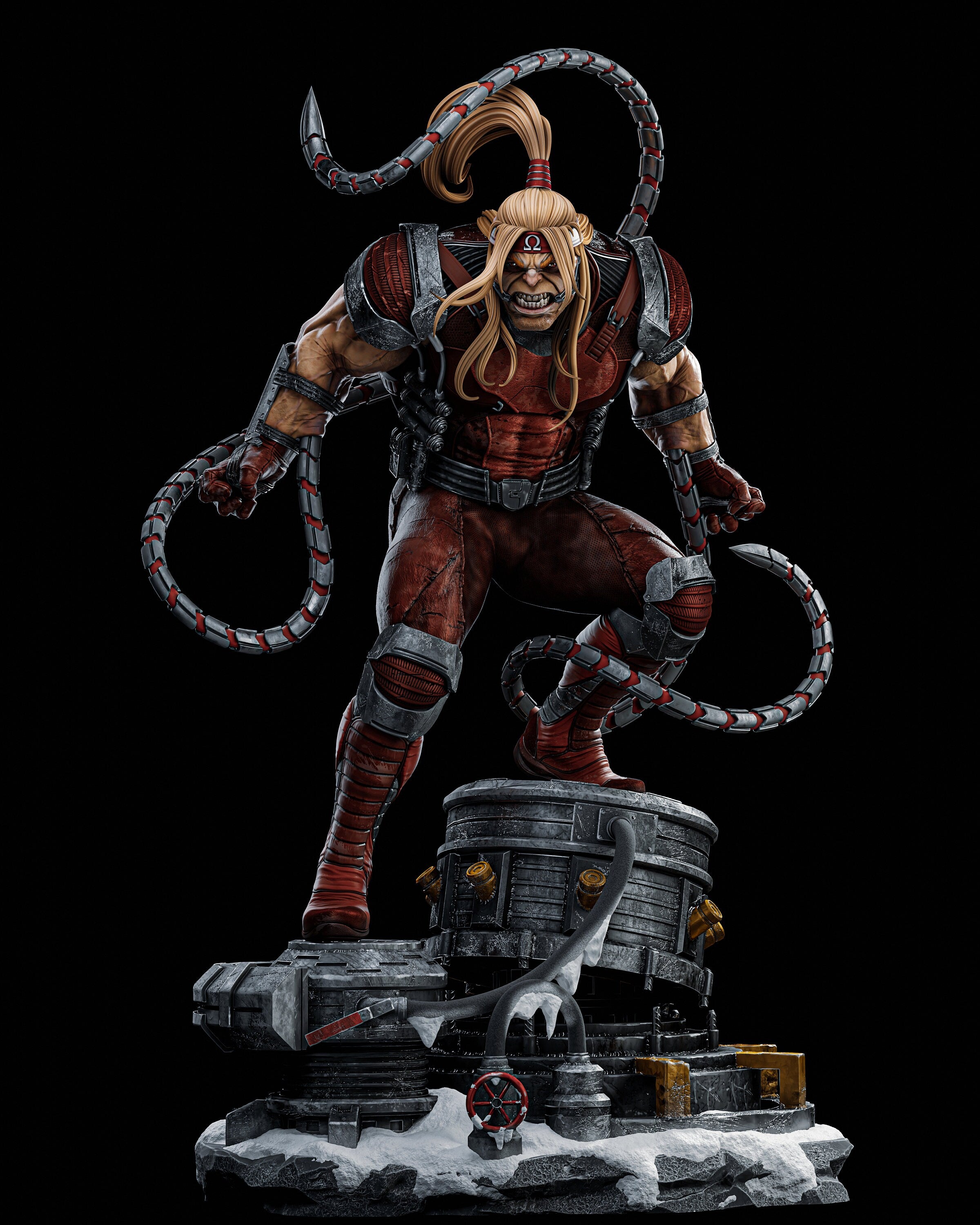 Omega Red - Cyborg Savage - The Mechanical Menace - Tough Resin 1/6 Scale and Bust 3D Resin Model by Zez Studios - RangrezModels