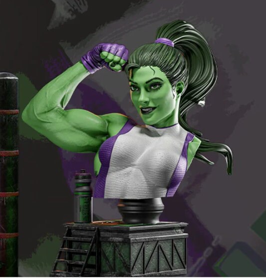 Jennifer - Powerful Green Wrestler in Action - Tough Resin 1/6 Scale and Bust 3D Resin Model by Zez Studios - RangrezModels