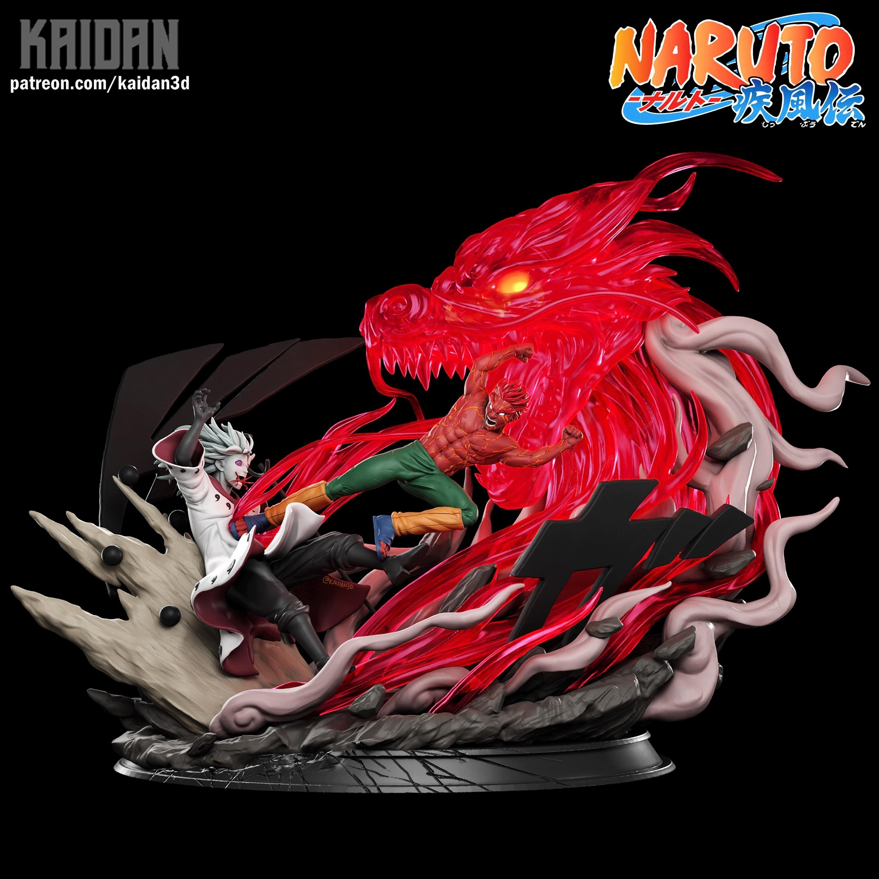 Fierce Beast Anime Battle diorama 3D Printed Model- Tough Resin 1/6 Scale and 1/8th scale 3D Resin Model by Kaidan- RangrezModels