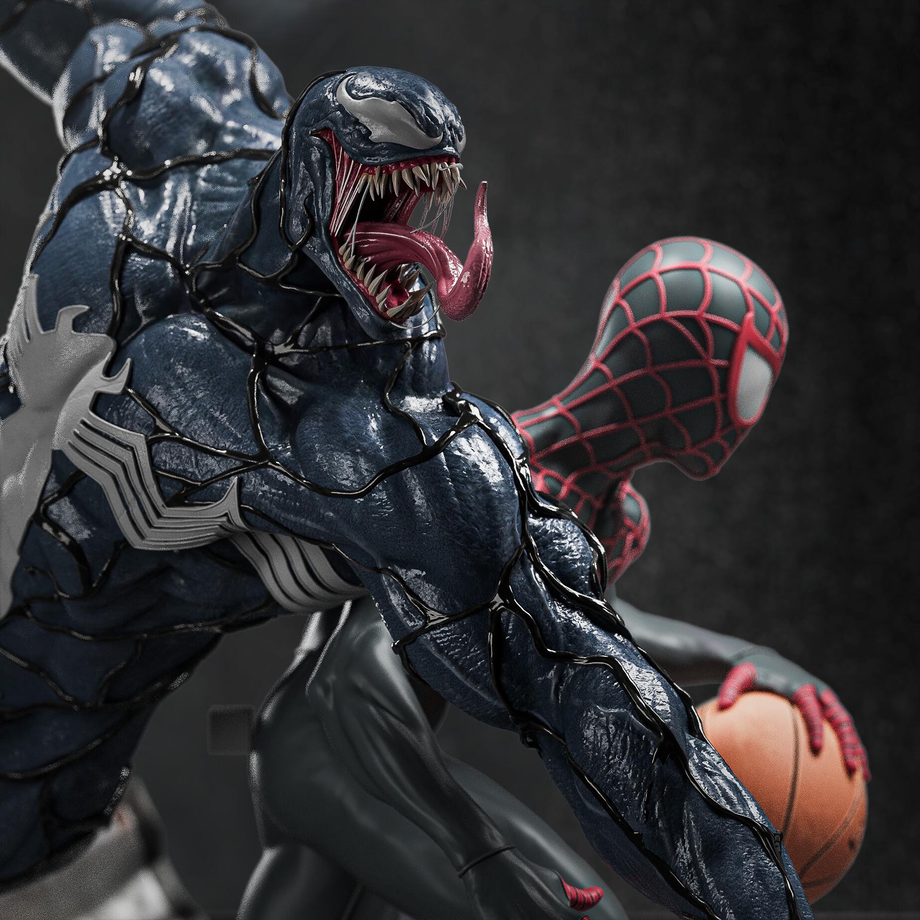 Symbiote Alien Vs Spider hero Basketball - CA3D Studios | 1/6 Scale UNPAINTED ABS-Like Tough Resin SFW Model kit| Highly Detailed Model Kit