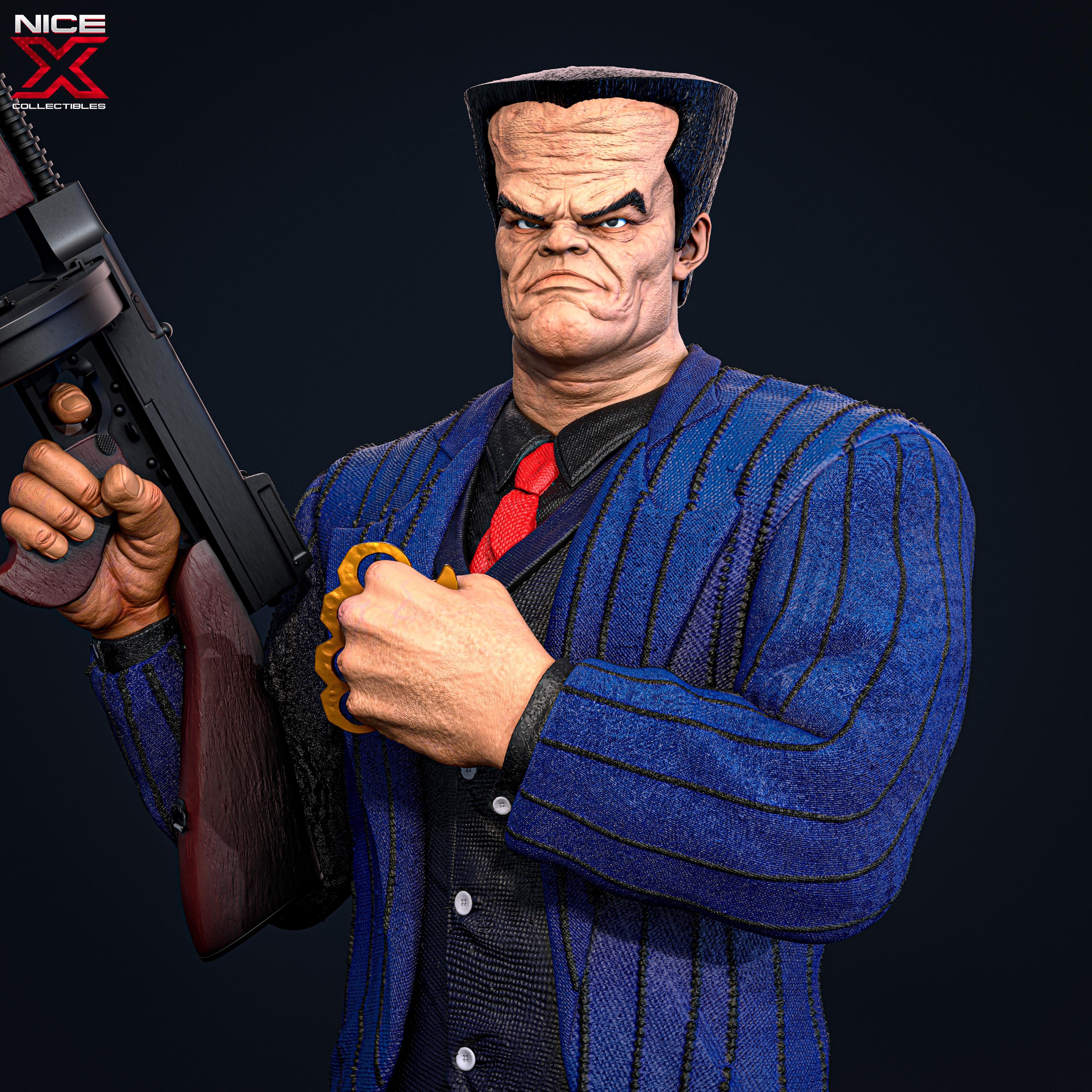 The Crime Boss | Hammer MobBoss Head Tough Resin 1/6 and 1/8 Scale 3D High Quality - Resin Model Kit by Nice X Collectibles - RangrezModels