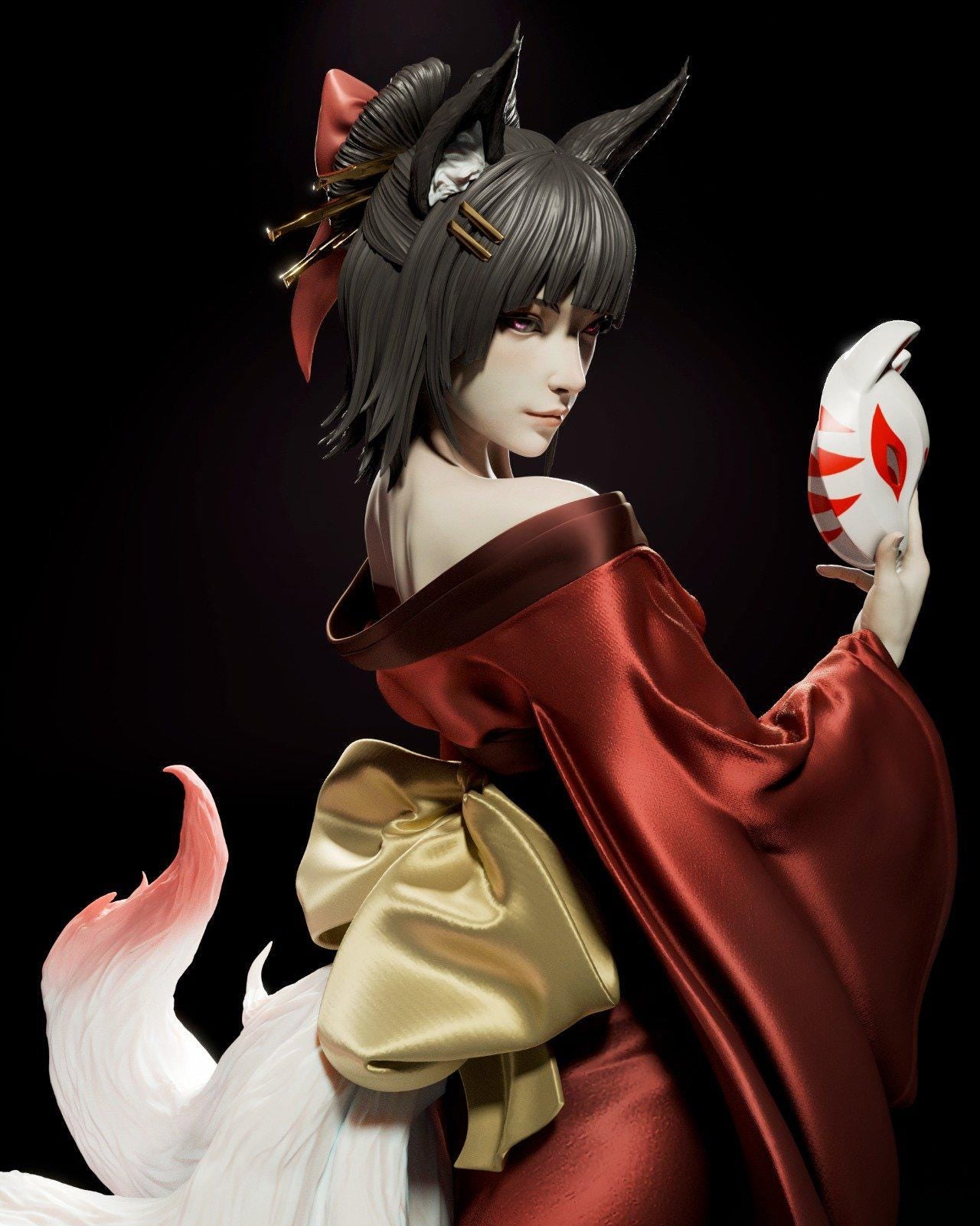 Nine-Tailed Fox Spirit -  1/6 Scale ABS-Like Tough Resin Model | Highly Detailed Collectible Resin kit