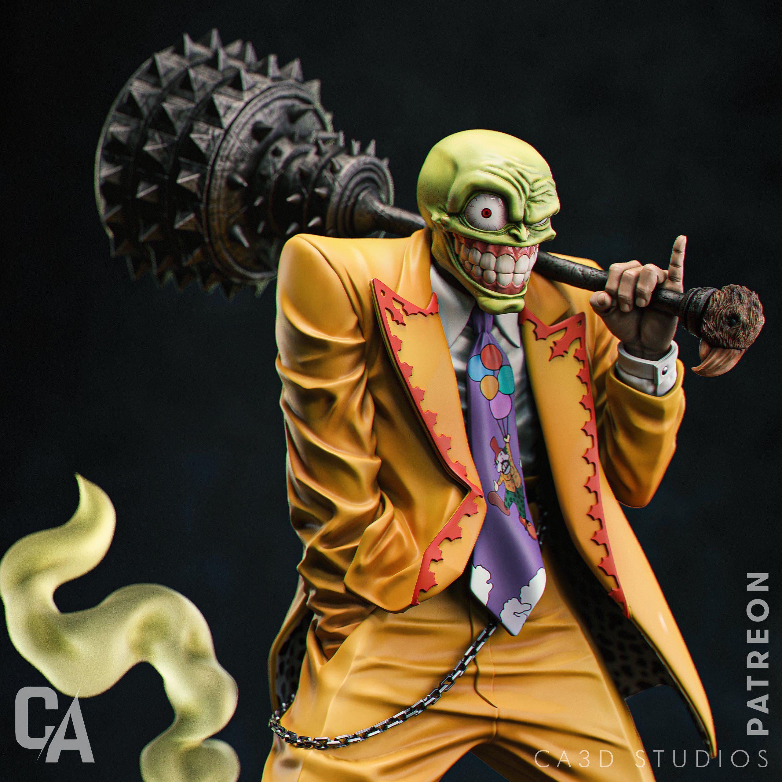 The Mask - Green Animated Trickster - CA3D Studios  - CA3D Studios | 1/6 Scale ABS-Like Tough Resin Model | Highly Detailed Model kit