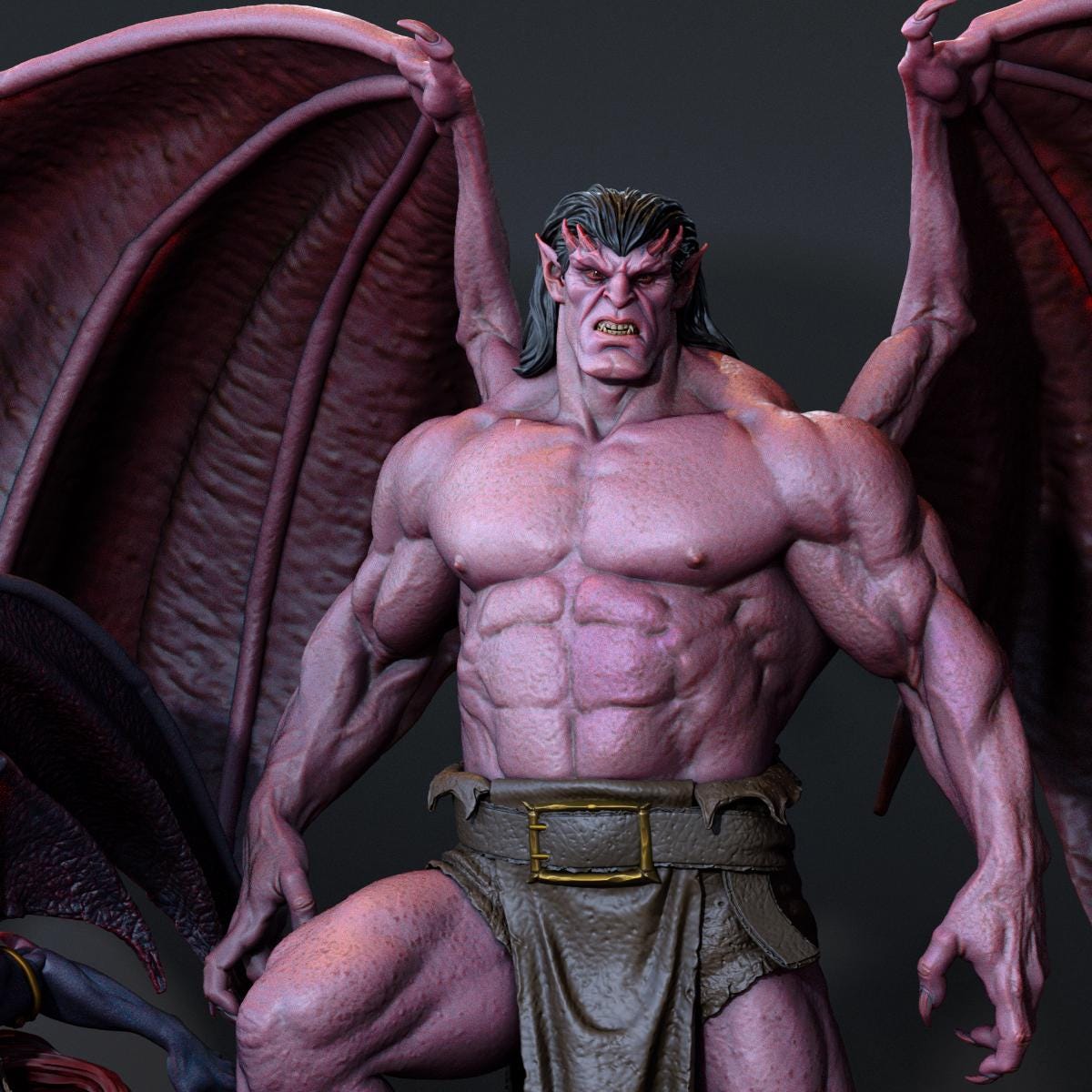 Mighty Winged Protector & Fierce Gargoyles Duo -  1/6 Scale ABS-Like Tough Resin Model | Highly Detailed Collectible NSFW Figure