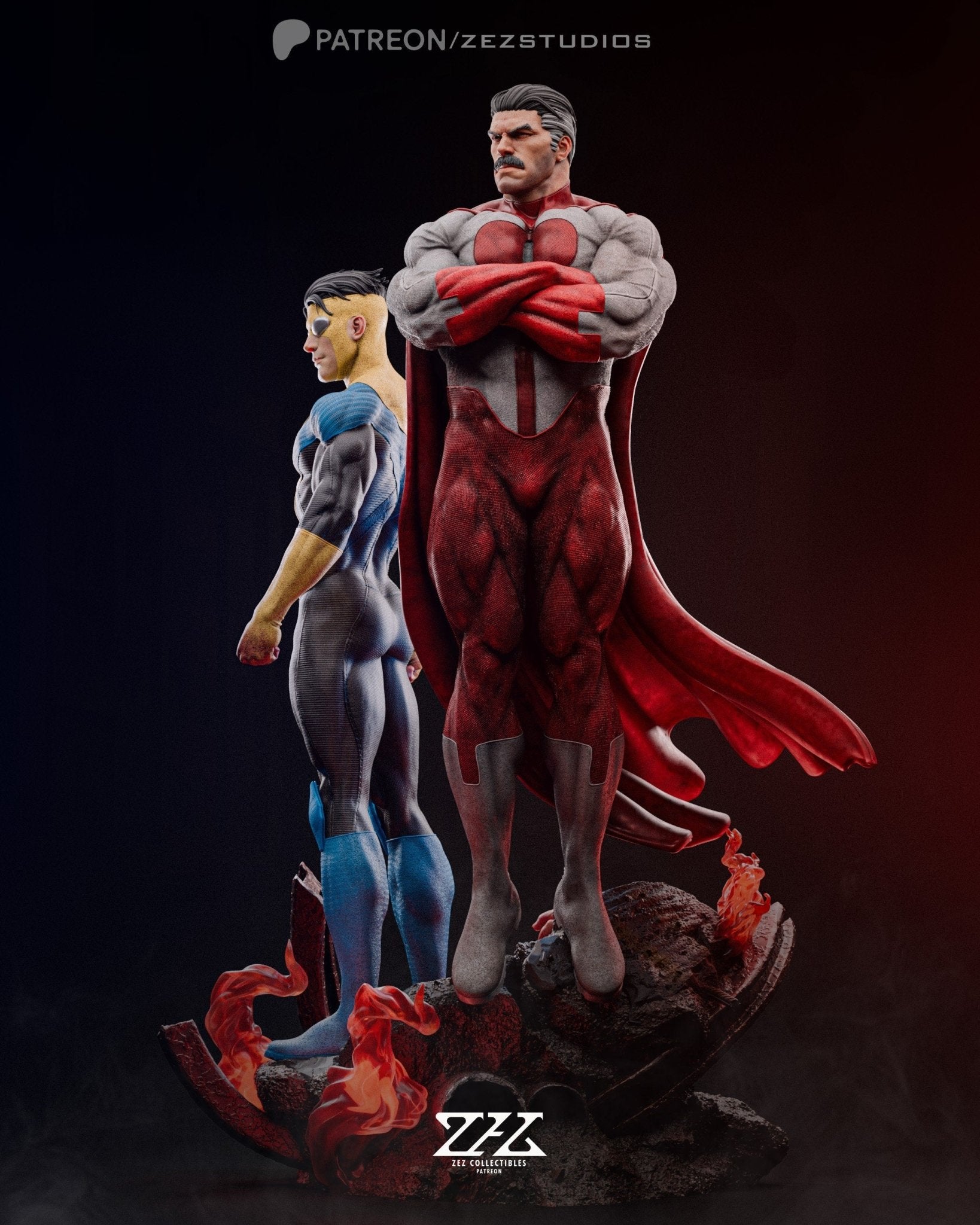 Invincible 1/6 Scale Figurine - Dynamic Superhero Art by Zez Studios - Rangrez Creations