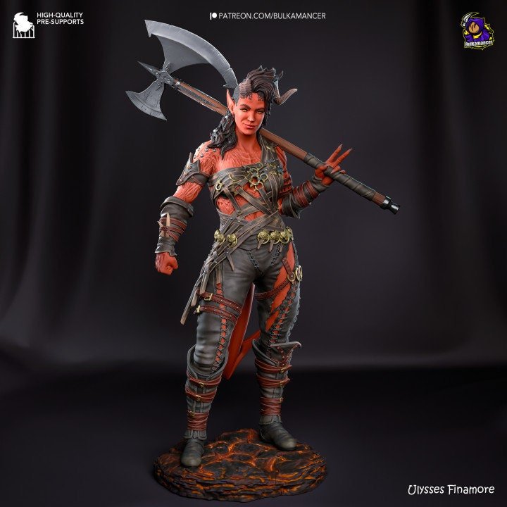 Karlach from Baldur's Gate 3 - A Masterpiece from Baldurs Gate 3 - 1/8 Scale High - Quality Tough Resin - Model Kit Fanart - Baldurs gate III - Rangrez Creations